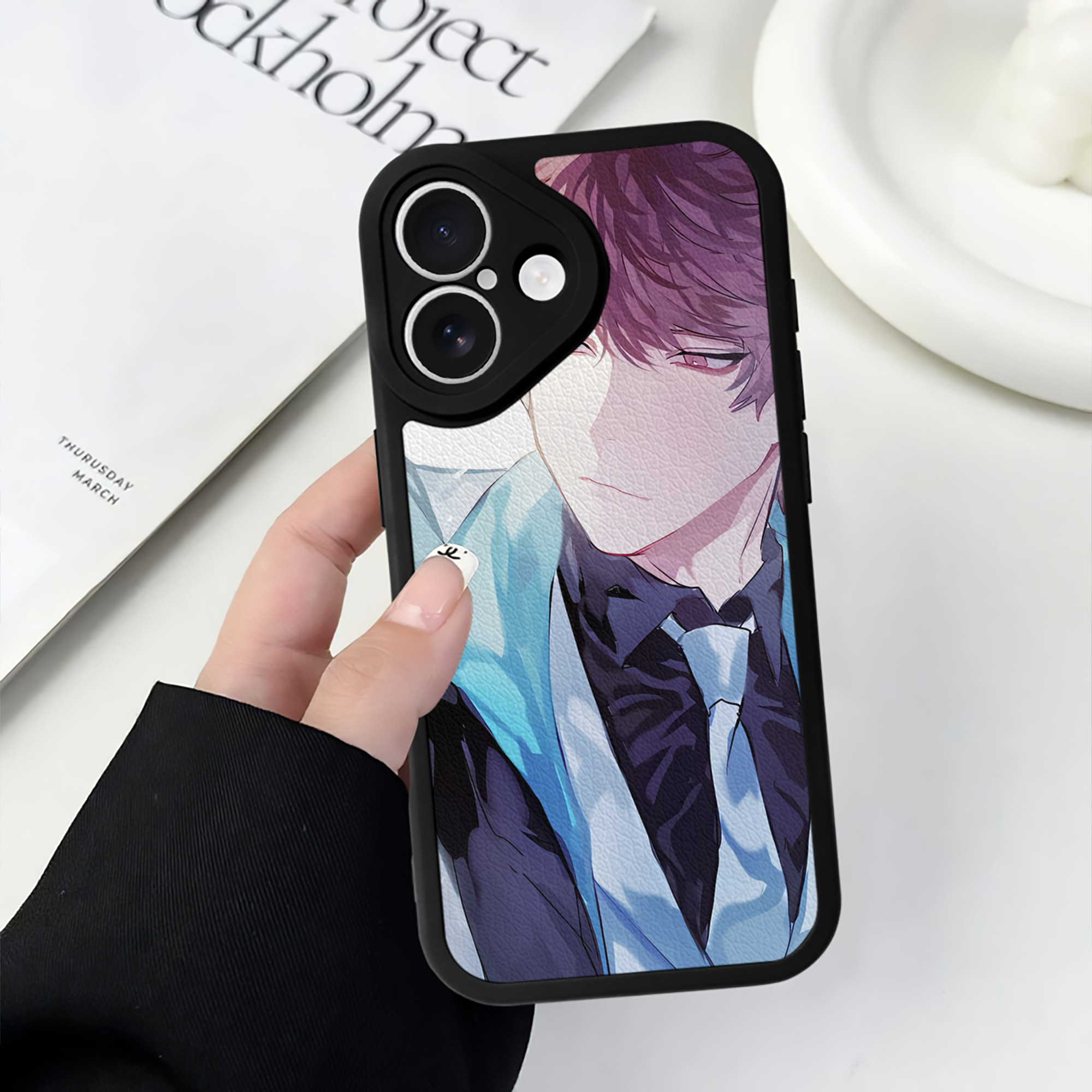 （画像用） ハイキュー!! Haikyu!! 【iPhone 16シリーズ対応】シリコンスマホケース（レザー調） 材質：シリコン